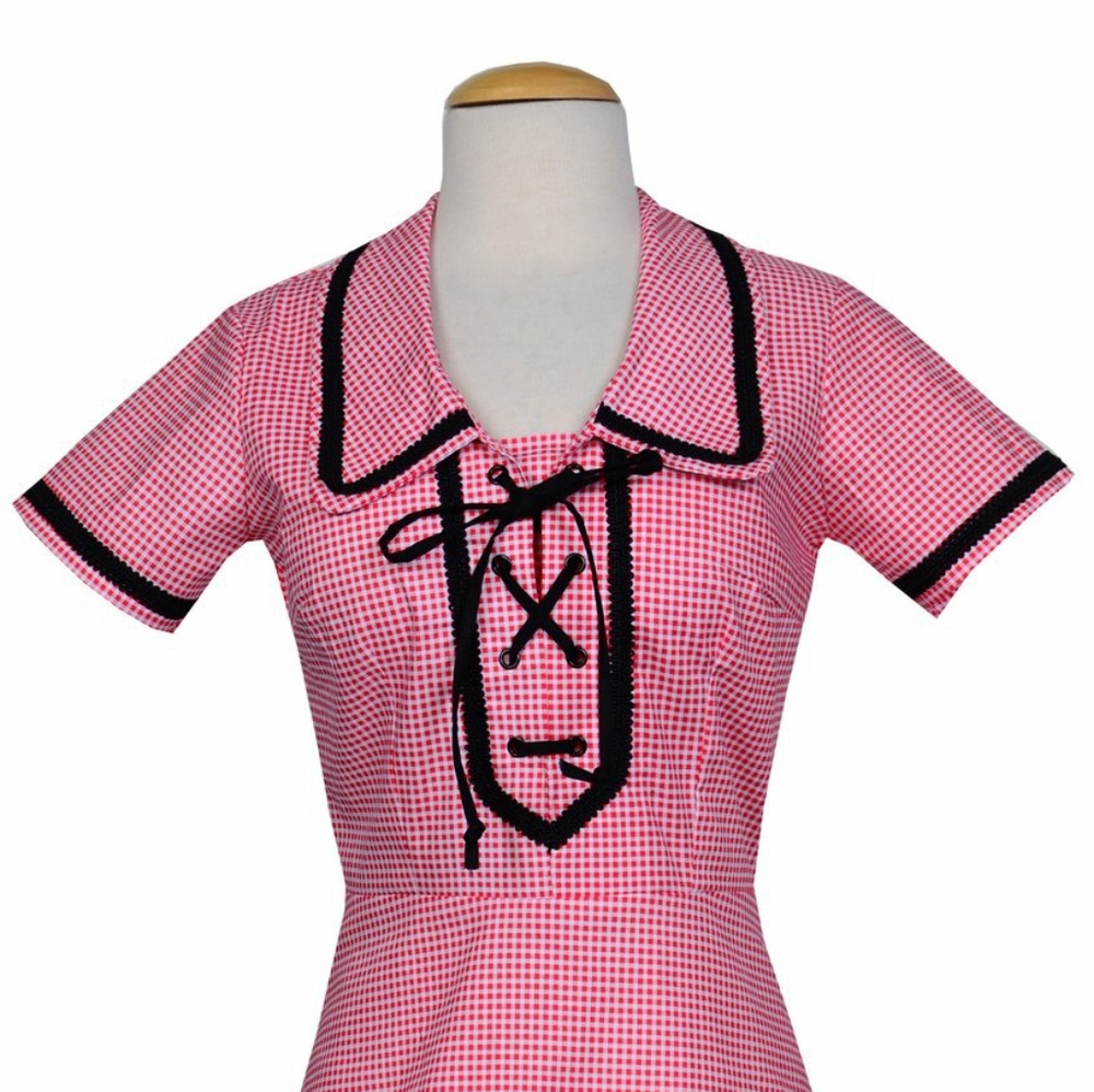 Nashville Boogie Dress in Tiny Red Gingham - Picture 8 of 10
